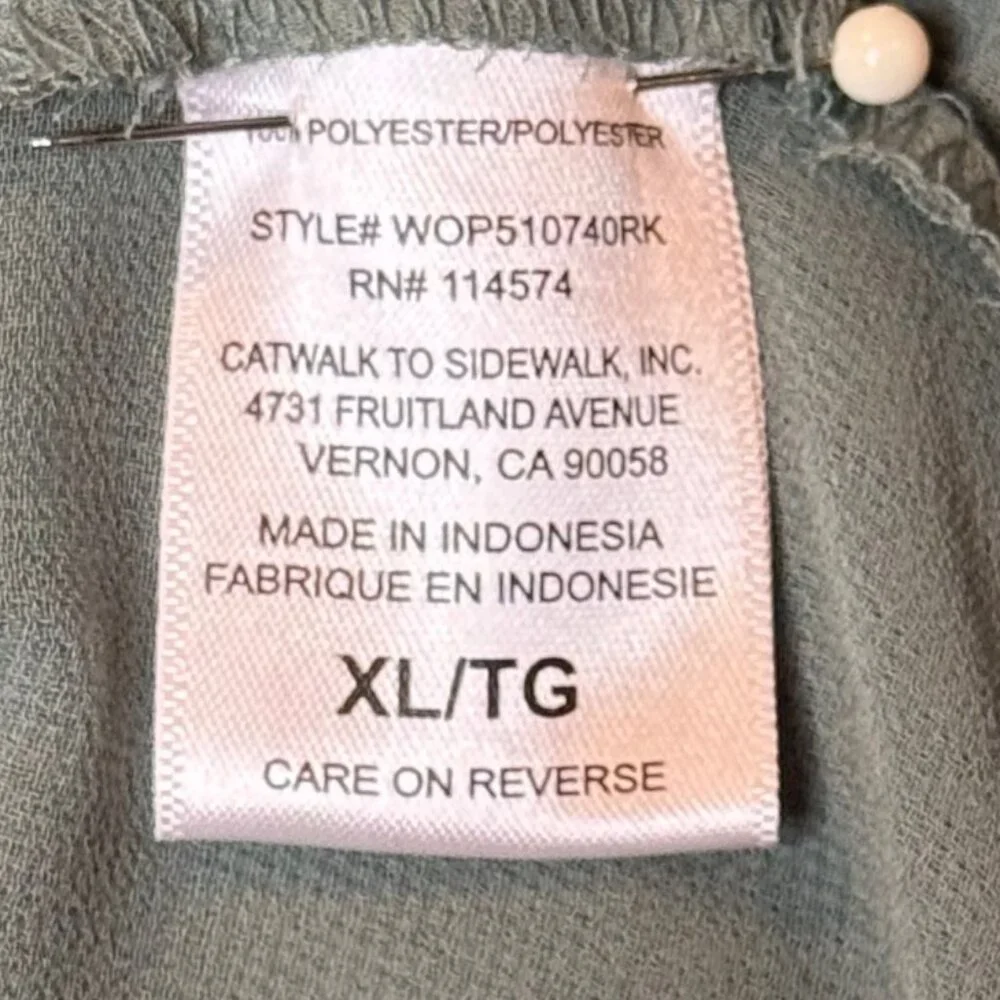 Anthropologie Pleione Double Layer Woven Tank, Sea Foam Green Sz XL - Picture 6 of 7